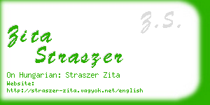 zita straszer business card